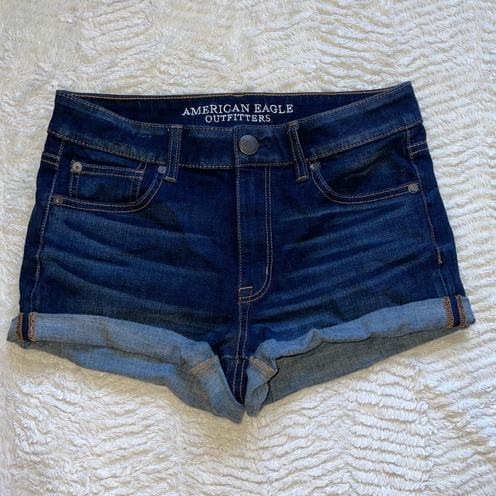 AE | High-Rise Denim Shorts